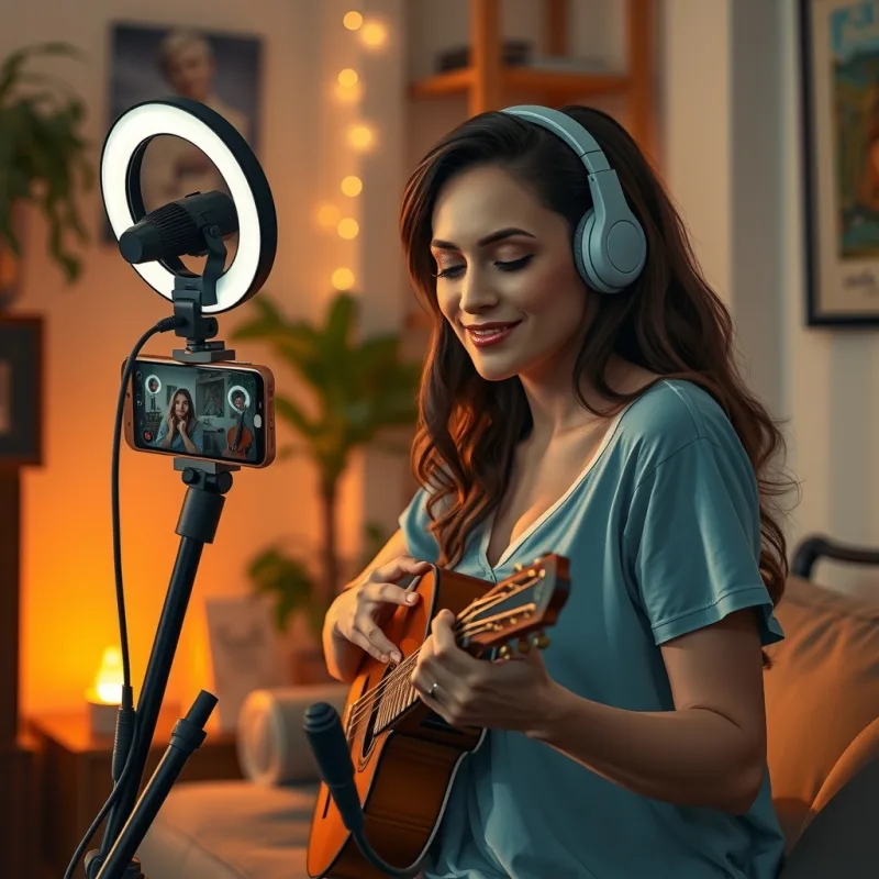 live em casa, no ring light