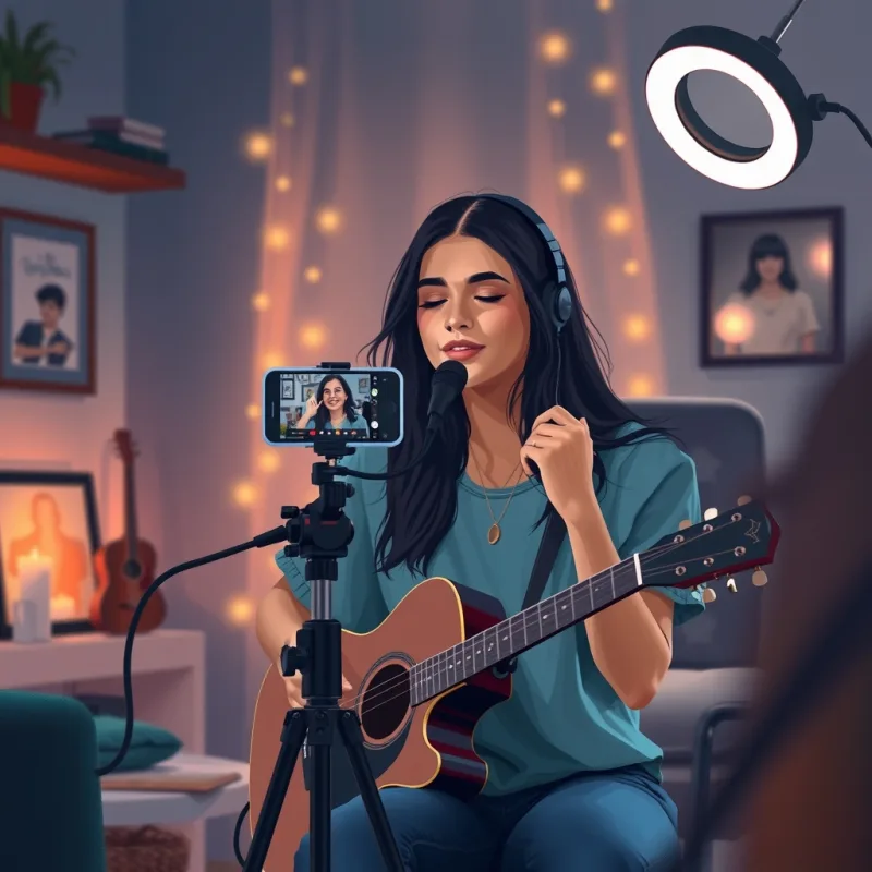 live em casa, no ring light